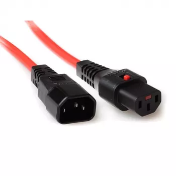 ACT maitinimo laidas C13 IEC Lock C14 raudonas 3 m PC1387 230 V 10 A