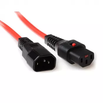 ACT maitinimo laidas C13 IEC Lock C14 raudonas 1.5 m 10 A 230 V