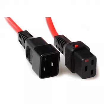 ACT Powercord C19 IEC Lock - C20 raudonas 1 m, PC1401