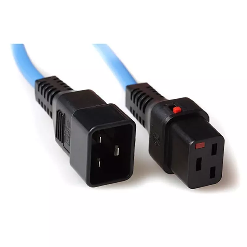 ACT Powercord C19 IEC Lock - C20 mėlynas 1 m, PC1357