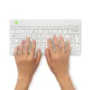 R-Go Tools ergonominė klaviatūra R-Go Compact Break, kompaktiška klaviatūra su pertraukų programine įranga, QWERTY (UK), Bluetooth, balta