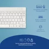 R-Go Tools ergonominė klaviatūra R-Go Compact Break, kompaktiška klaviatūra su pertraukų programine įranga, QWERTY (UK), Bluetooth, balta