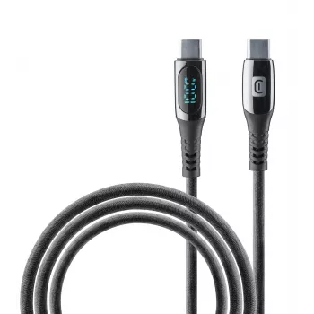 Cellularline Display kabelis USB-C laidas su integruotu LCD ekranu