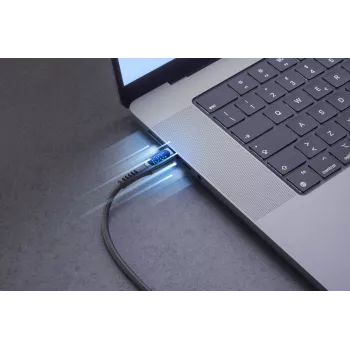 Cellularline Display kabelis USB-C laidas su integruotu LCD ekranu