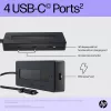 HP 4K USB-C daugiafunkcis šakotuvas, USB Type-C, USB Type-C, 10000 Mbit/s, 3840 x 2160, juoda, 65 W