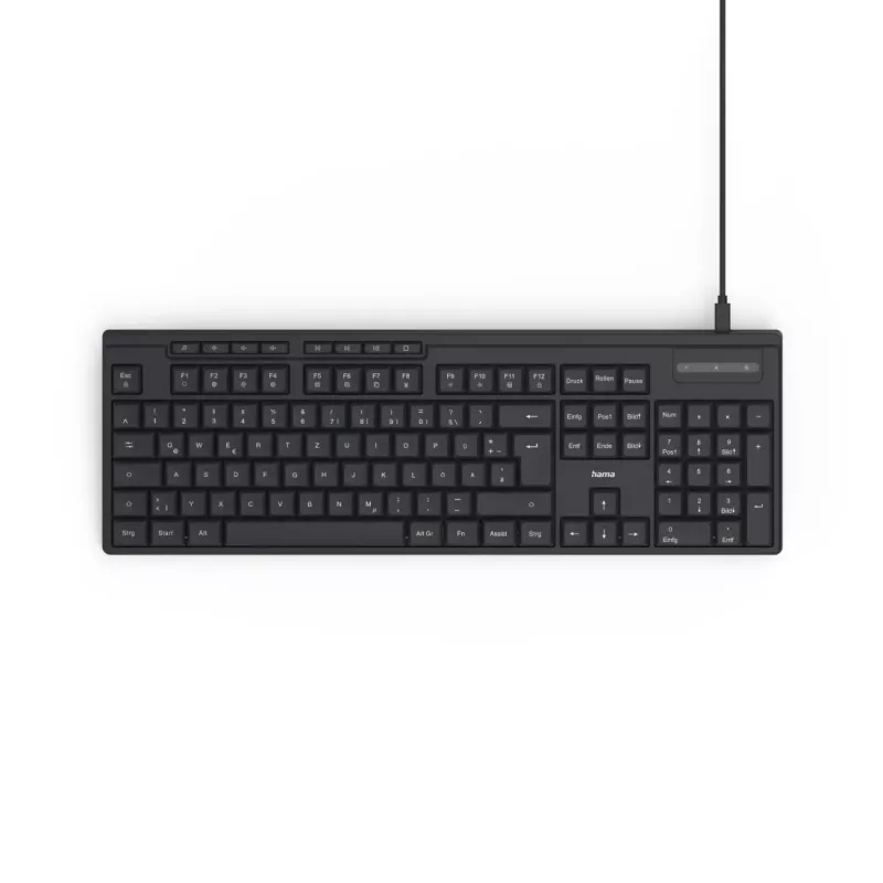Hama CK-200 klaviatūra Namai/Biurui USB QWERTZ vokiška Juoda