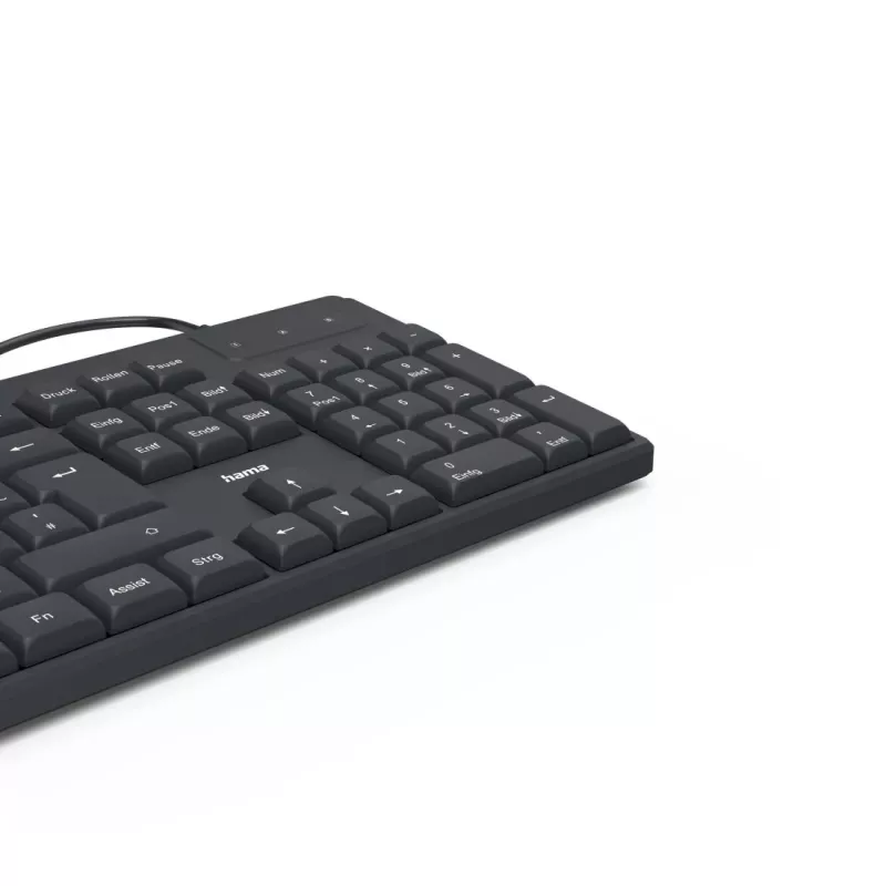 Hama CK-200 klaviatūra Namai/Biurui USB QWERTZ vokiška Juoda