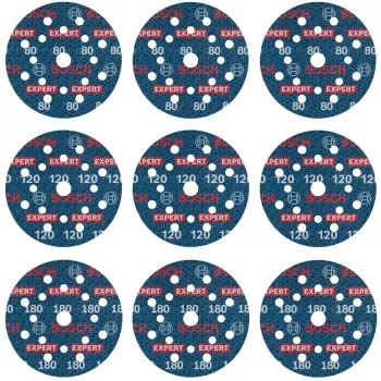 Šlifavimo diskas Bosch 2608902407 Ø125 mm — 1 vnt. abrazyvinis diskas rotoriniams / orbitiniams šlifuokliams