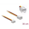 DELOCK kabelio ilgintuvas 3 kontaktų (JST) modelis 90867, PVC, 1,3 mm laidas, vienas 30 cm laidas, juoda/raudona/baltas/geltona
