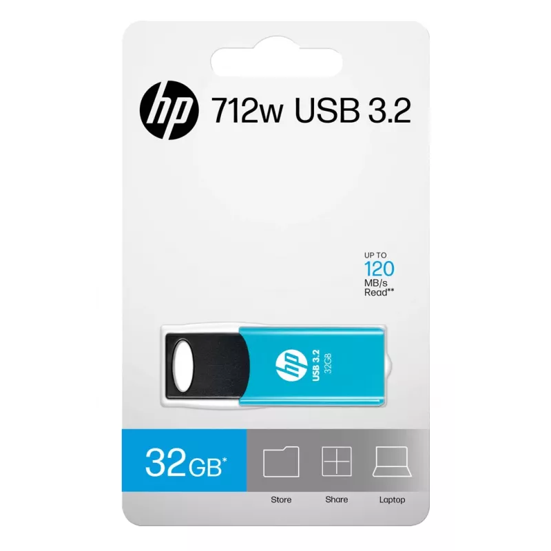 HP 712w USB atmintukas 32 GB USB Type-A 3.2 Gen 1 (3.1 Gen 1) Mėlynas