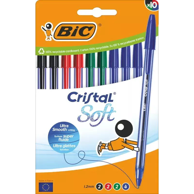 Stick ballpoint pen BIC 516359 assorted colours 10 pcs