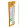 Pieštukų rinkinys TEKA BIC Evolution HB, šešiakampiai mediniai pieštukai, pakuotėje 12 vnt., įvairių spalvų