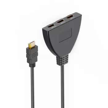 Hama 00205101 HDMI laidas 0,55 m HDMI Type A (Standard) 3 x HDMI Type A (Standard) Juodas