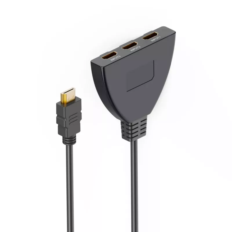 Hama 00205101 HDMI laidas 0,55 m HDMI Type A (Standard) 3 x HDMI Type A (Standard) Juodas