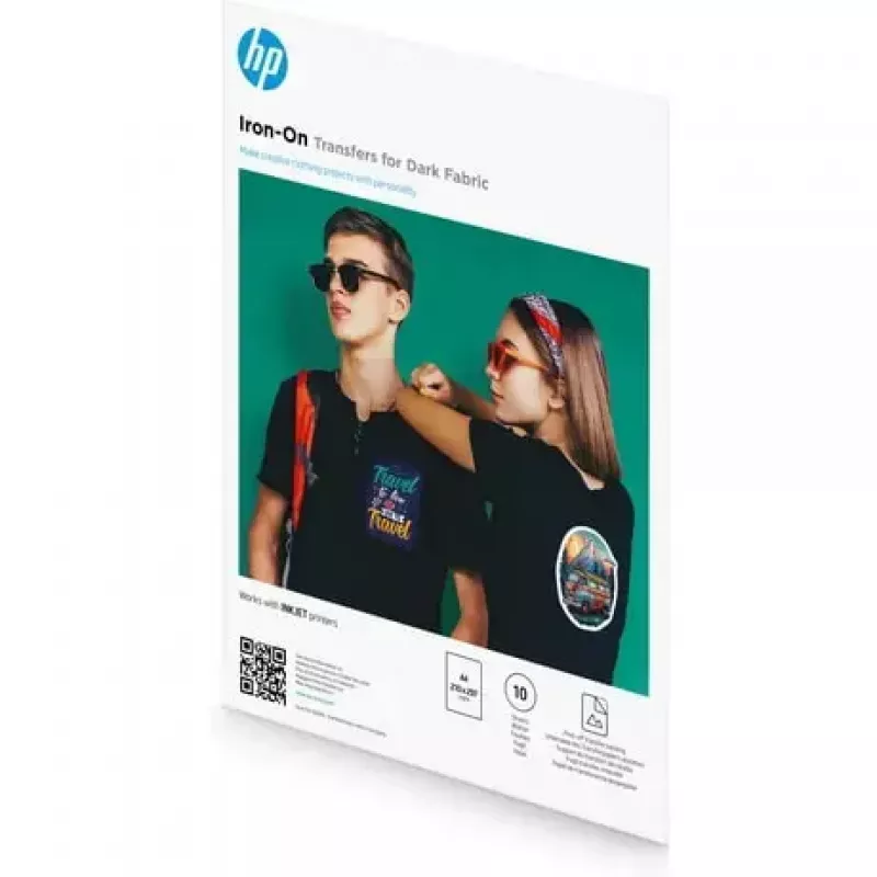 Lyginimo būdu perkeliami atvaizdai tamsiems audiniams A4 (210 x 297 mm) 10 lapų — HP
