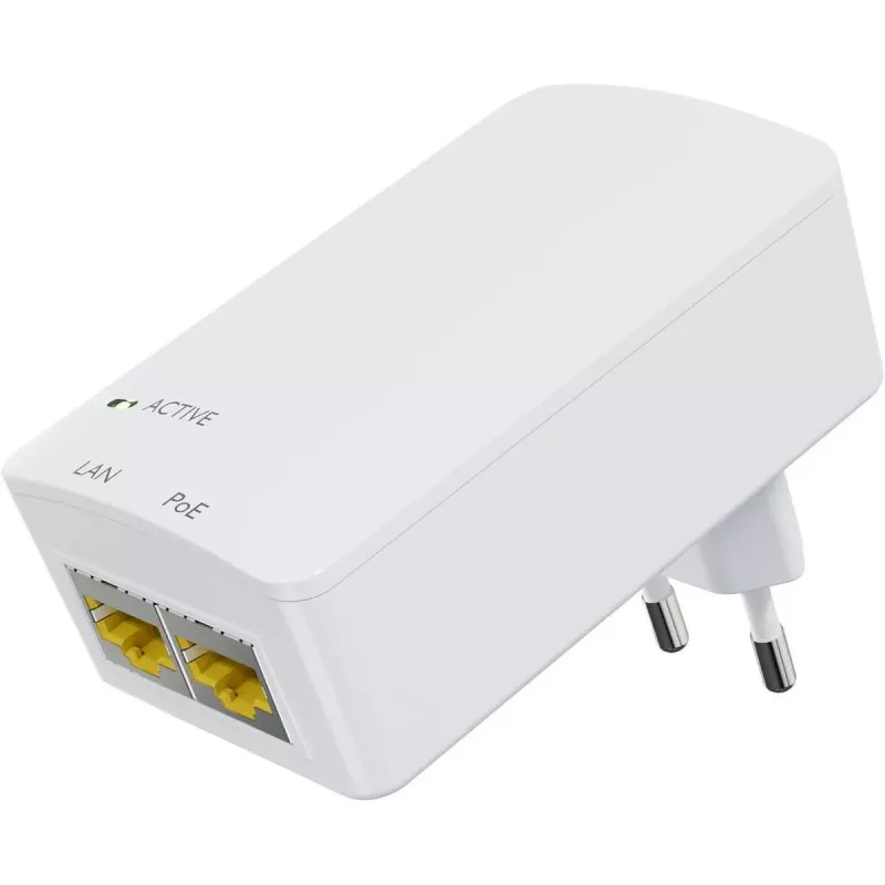 PoE injektorius MicroConnect MC-POEINJ-EU — vieno prievado maitinimo per Ethernet injektorius