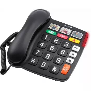 Analoginis telefonas Olympia 4500 Juoda Balta