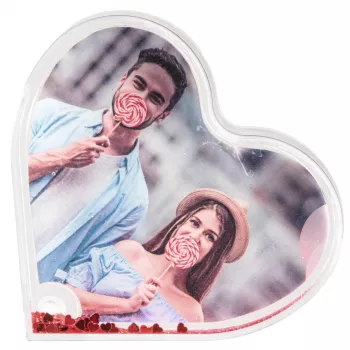 Hama Heart vienas nuotraukų rėmelis raudonas, permatomas