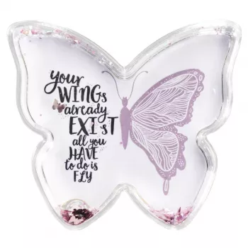 Hama Butterfly viengubas paveikslėlio rėmelis Rožinis, Skaidrus