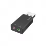 Hama 00200323 jungčių adapteris USB 2x3,5 mm Juoda