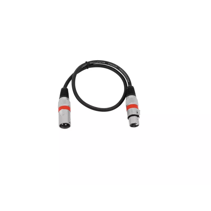 Garso kabelis Omnitronic 30220401 0,5 m XLR 3 kontaktų juodas