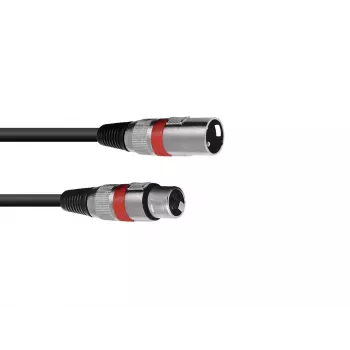 Garso kabelis Omnitronic 30220406 1m XLR 3 kontaktų juodas
