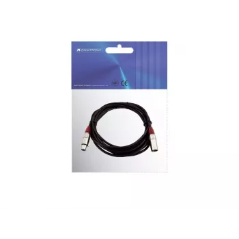Garso laidas XLR 3 kontaktų Omnitronic 3022050R 5m juodas