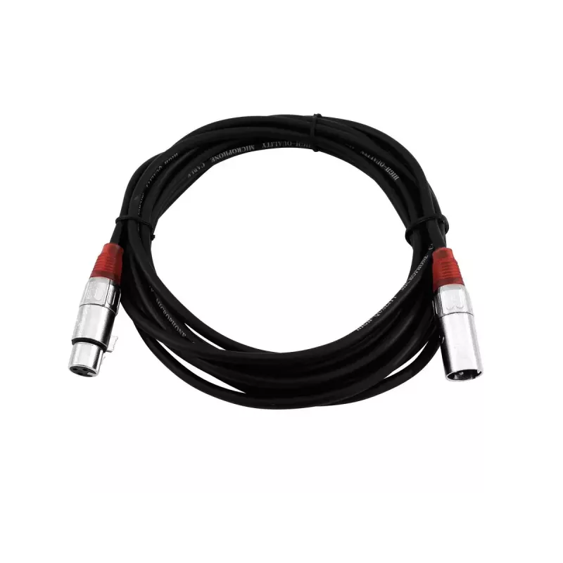 Garso laidas XLR 3 kontaktų Omnitronic 3022050R 5m juodas
