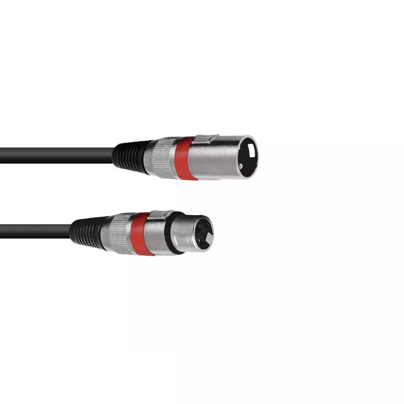 Garso laidas XLR 3 kontaktų Omnitronic 3022050R 5m juodas