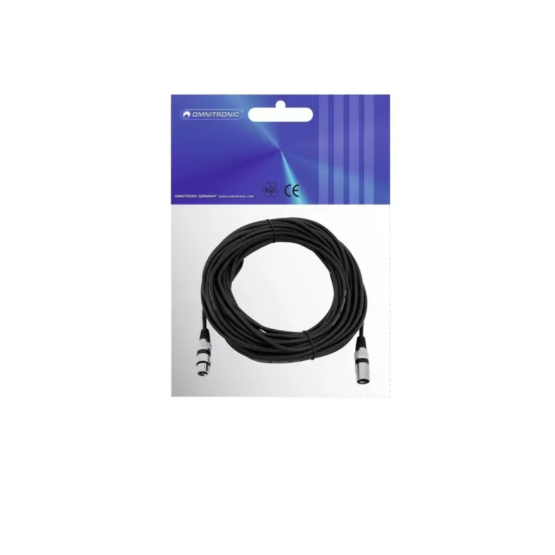 Audio laidas Omnitronic 3022058N 20 m XLR (3 kontaktų) juodas