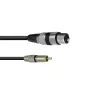 Garso kabelis XLR (3 kontaktų) RCA Omnitronic 3022075J 0,15 m juodas