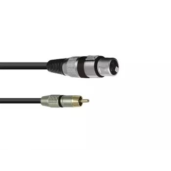 Garso kabelis XLR (3 kontaktų) RCA Omnitronic 3022075J 0,15 m juodas