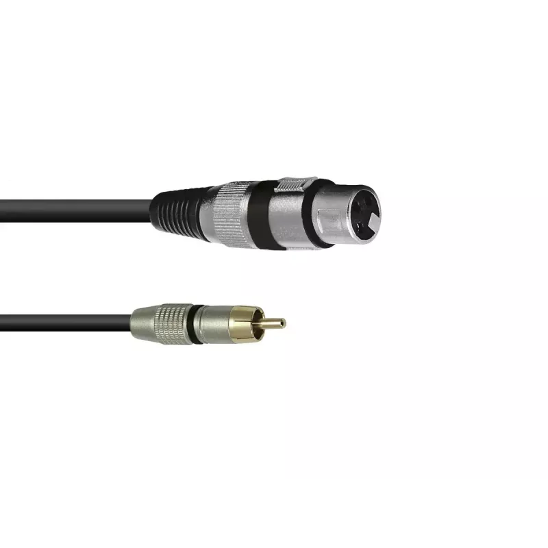 Garso kabelis XLR (3 kontaktų) RCA Omnitronic 3022075J 0,15 m juodas