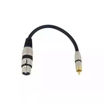 Garso kabelis XLR (3 kontaktų) RCA Omnitronic 3022075J 0,15 m juodas