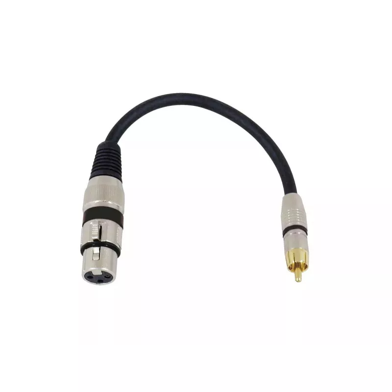 Garso kabelis XLR (3 kontaktų) RCA Omnitronic 3022075J 0,15 m juodas