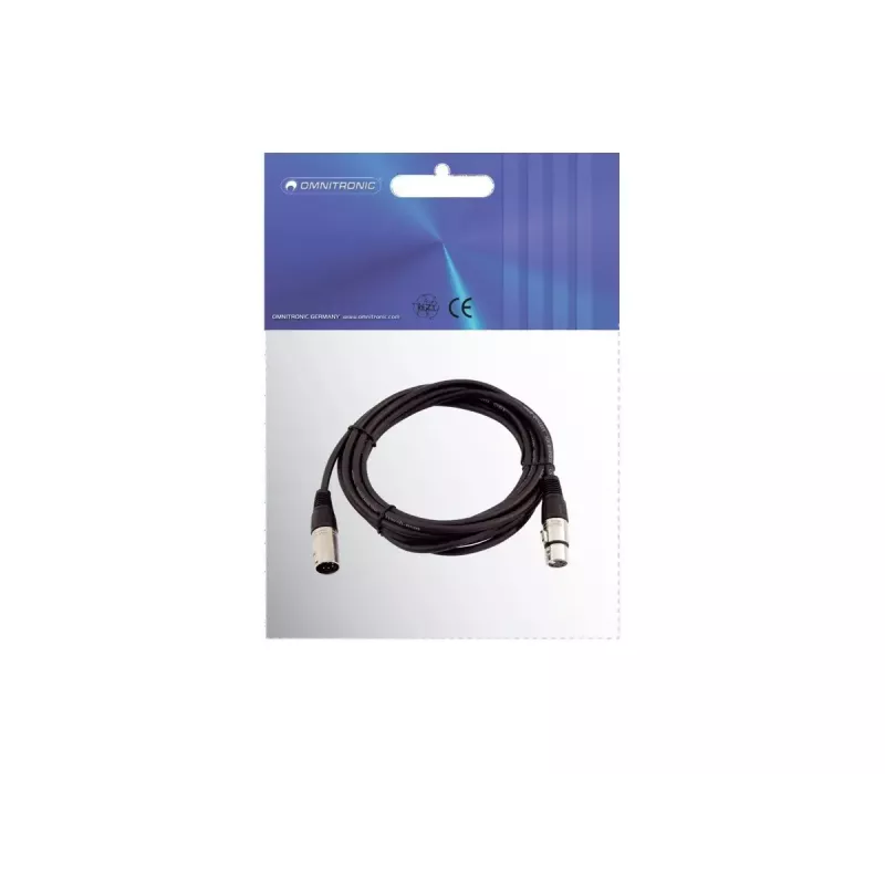 Garso kabelis XLR 5 kontaktų Omnitronic 30220769
