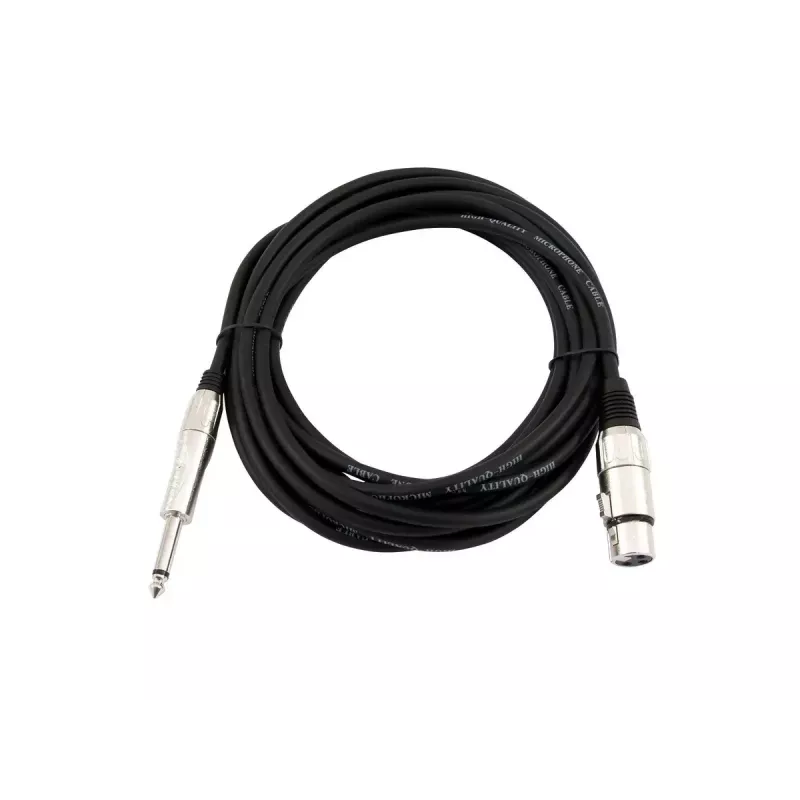 Garso kabelis 2 m Omnitronic 3022516M XLR 3 kontaktų 6,35 mm juodas