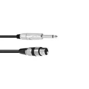 Garso kabelis 2 m Omnitronic 3022516M XLR 3 kontaktų 6,35 mm juodas