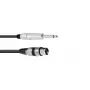 Garso kabelis 2 m Omnitronic 3022516M XLR 3 kontaktų 6,35 mm juodas