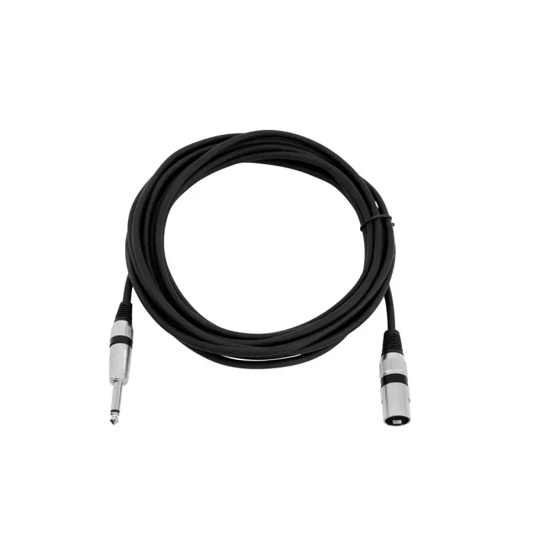 Garso kabelis XLR 3 kontaktų 6,35 mm Omnitronic 3022519C 5 m juodas