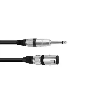 Garso kabelis XLR 3 kontaktų 6,35 mm Omnitronic 3022519C 5 m juodas