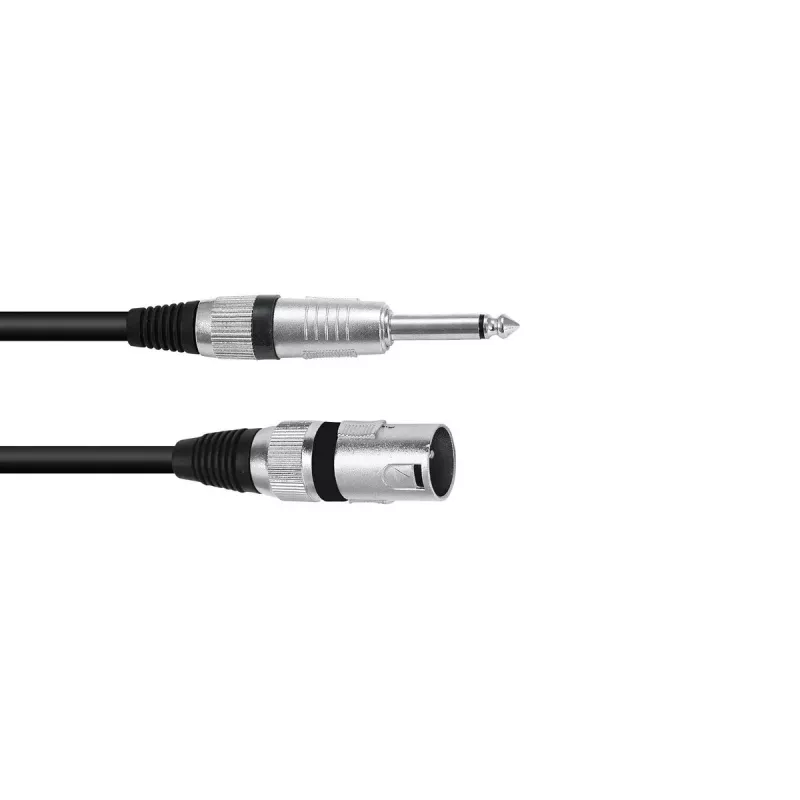 Garso kabelis XLR 3 kontaktų 6,35 mm Omnitronic 3022519C 5 m juodas