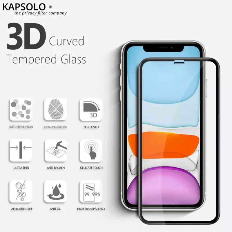 Grūdintas stiklas KAPSOLO iPhone 11 Pro XS X