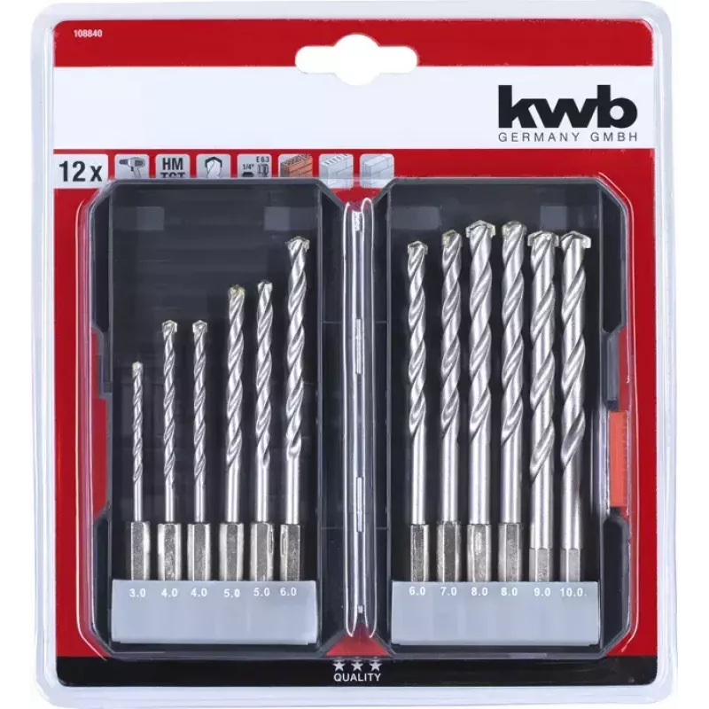 Mūro grąžtas KWB 108840 12 vnt.