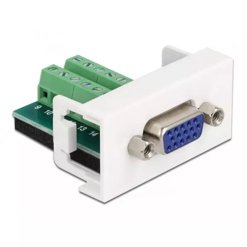 VGA (D-Sub) lizdas – gnybtų bloko modulis DeLOCK Easy 45 81346
