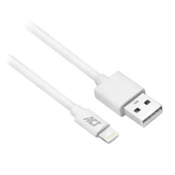 ACT USB 2.0 įkrovimo/duomenų laidas A kištukas - Lightning kištukas 1 metras, MFi sertifikuotas