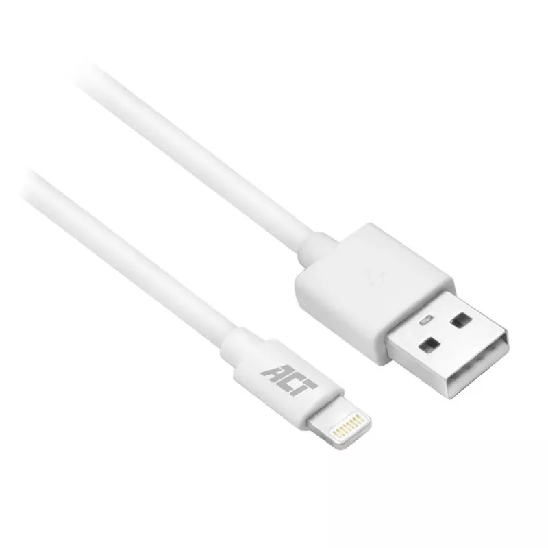 ACT USB 2.0 įkrovimo/duomenų laidas A kištukas - Lightning kištukas 1 metras, MFi sertifikuotas