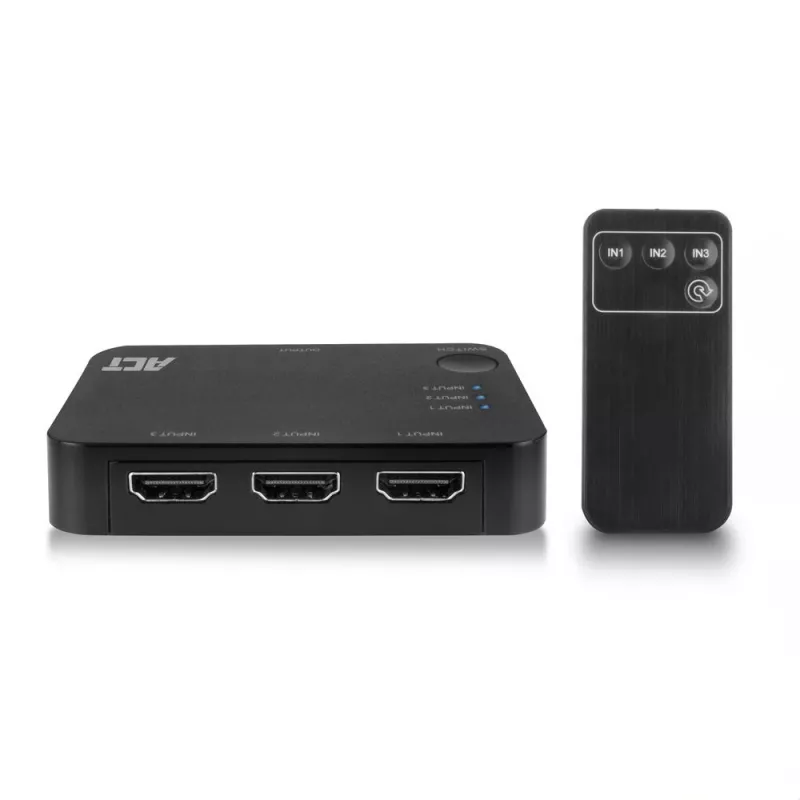 ACT 4K HDMI jungiklis 3x1 juodas 60Hz 1920x1080 3840x2160