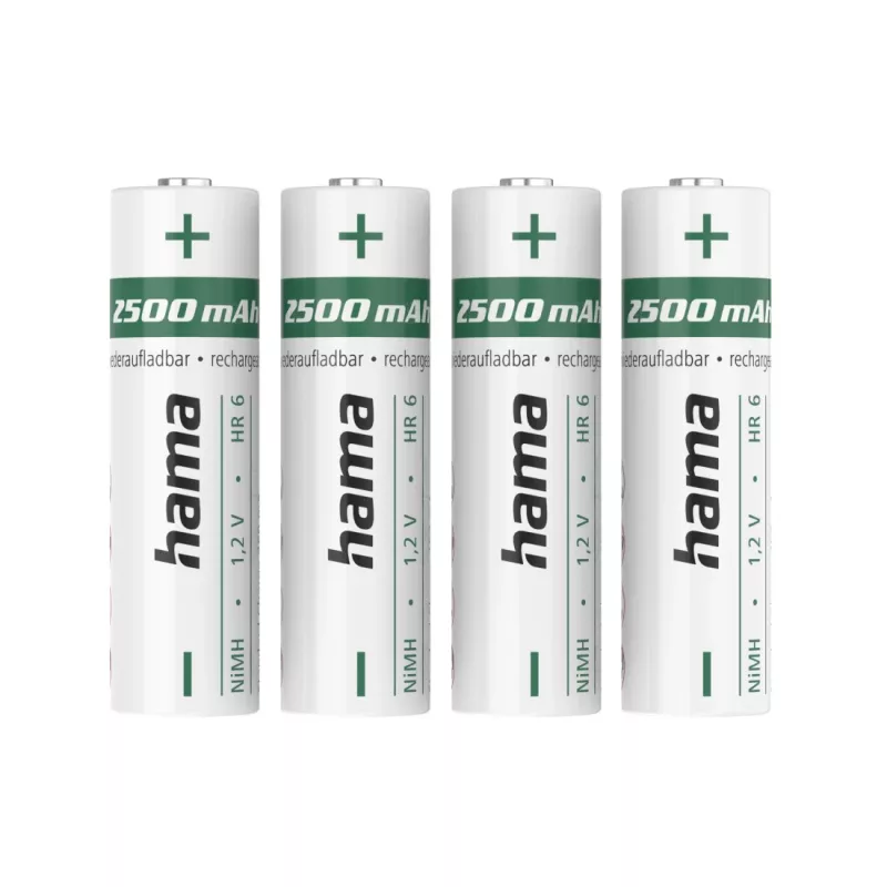 Hama NiMH įkraunamos baterijos, AA Mignon, 2500 mAh, 1,2 V, 4 vnt.