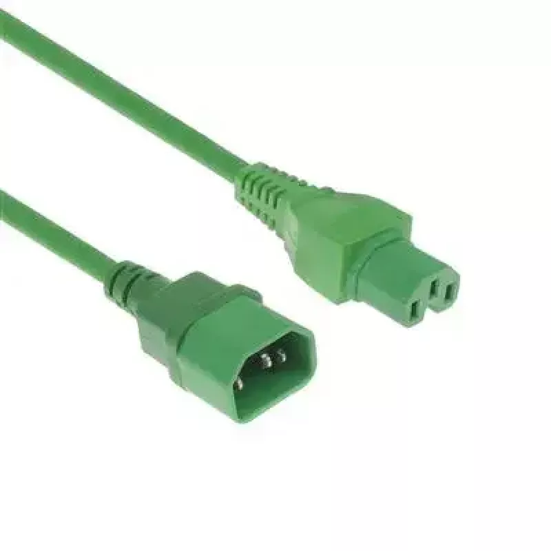 ACT Powercord C14 - C15 žalias 2 m laidas H05RN-F 250V 10A